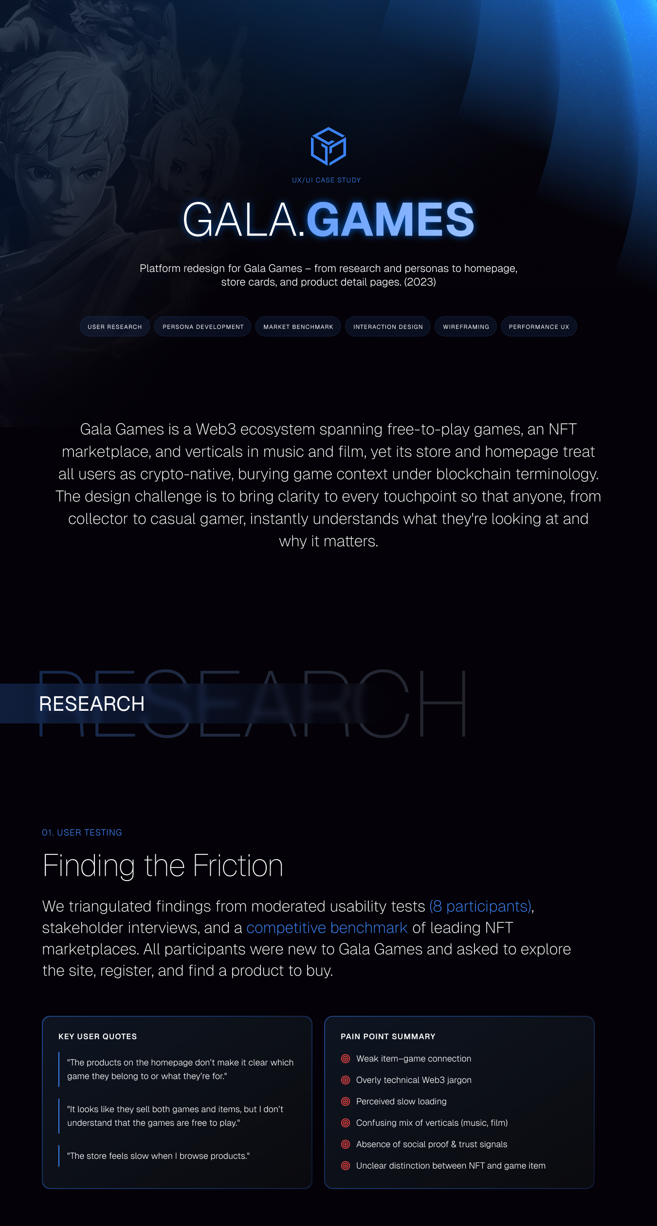 Gala Games UX Case Study Part 1